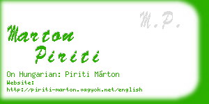 marton piriti business card